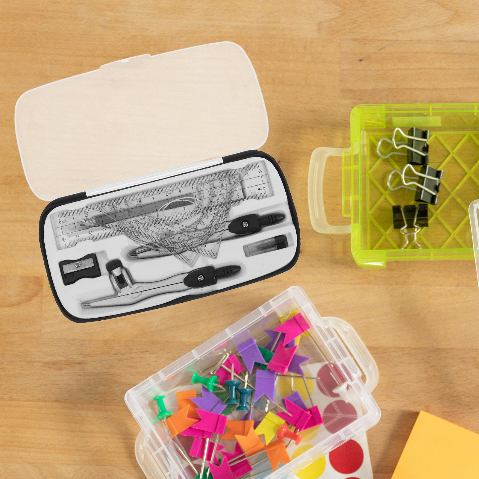 1Set Geometry Drawing Set with - огляд і ціна Math Geometry Set With Compass