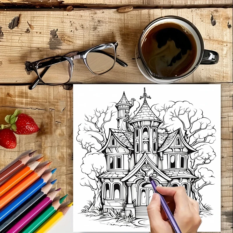 Haunted House Coloring Book fo - огляд і ціна School Supplies