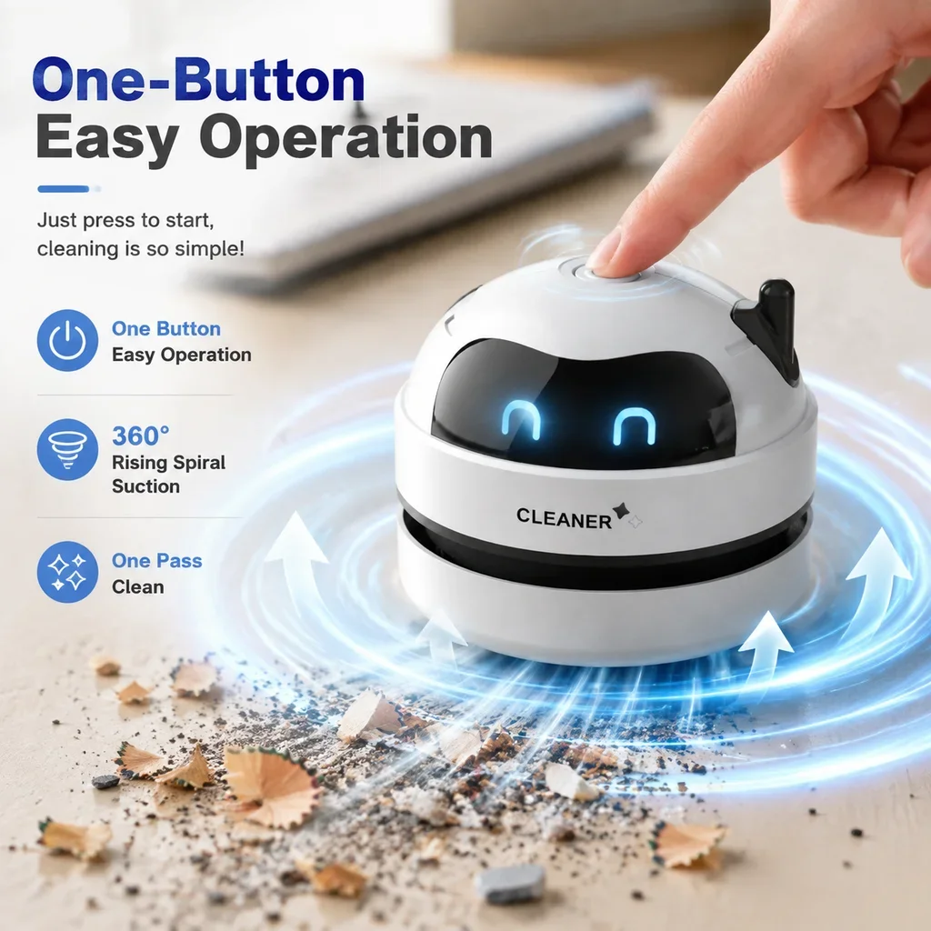 Portable Mini Desktop Vacuum C - огляд і ціна Mini Desktop Vacuum Cleaner For Eraser Dust